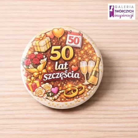 50. rocznica - przypinka 56 mm